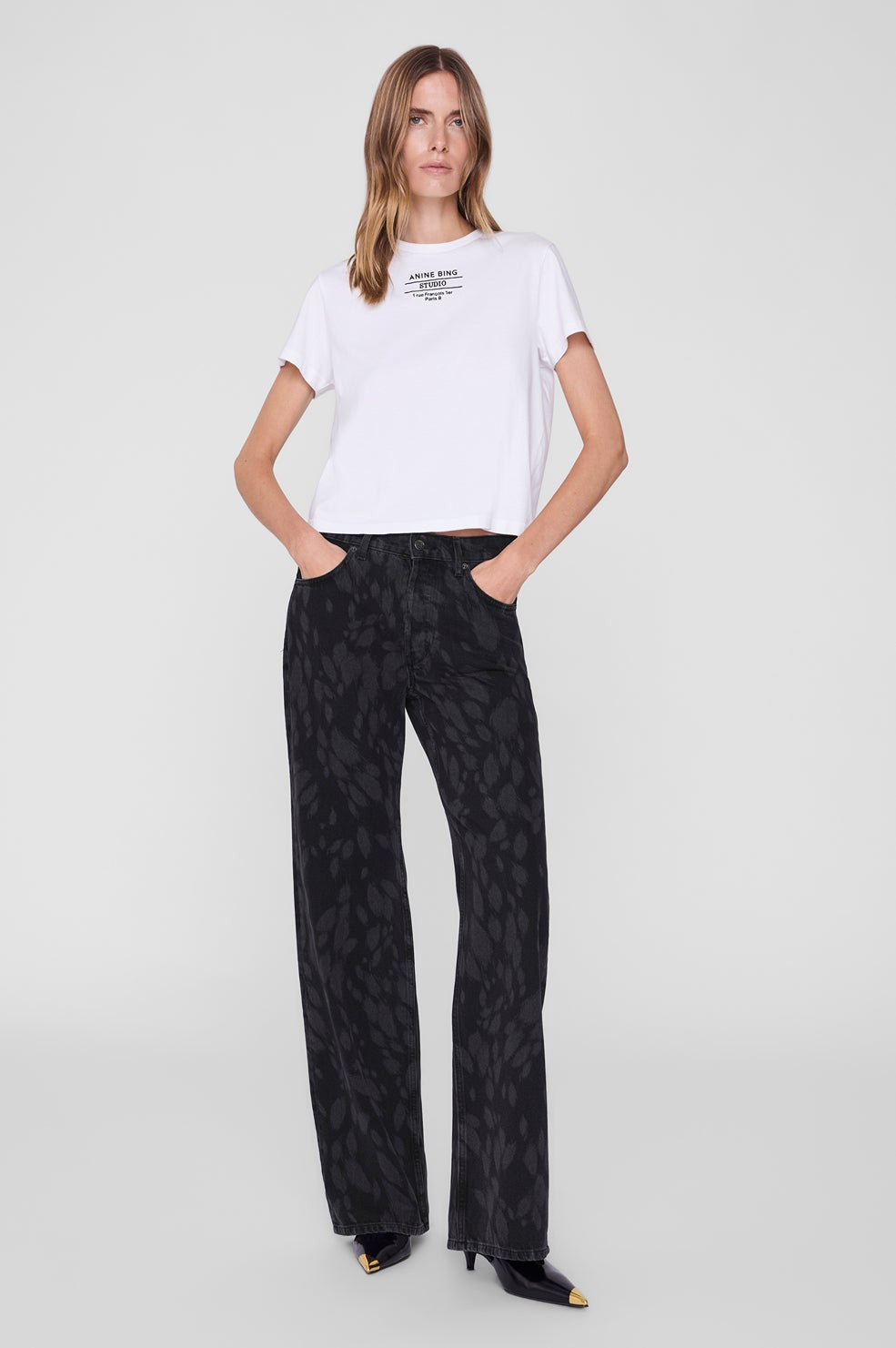 Hugh Jean 34" - Abstract Washed Black