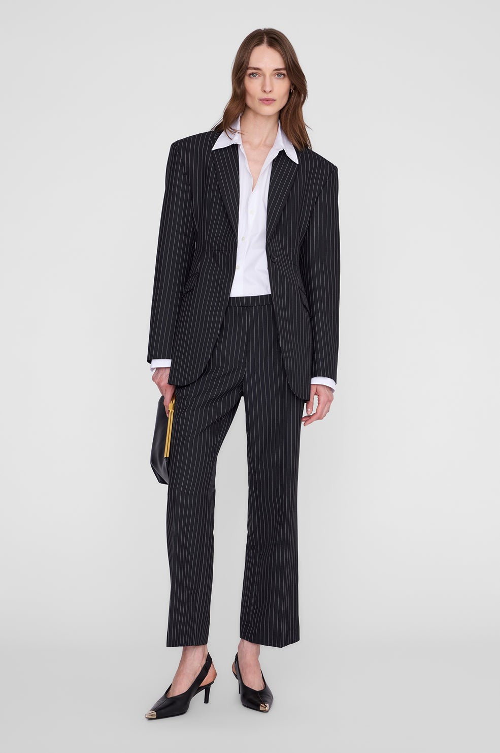 Thomas Trouser - Black And White Pinstripe