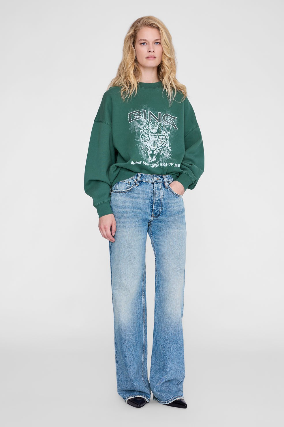 Miles Sweatshirt Leo Muse - Deep Emerald