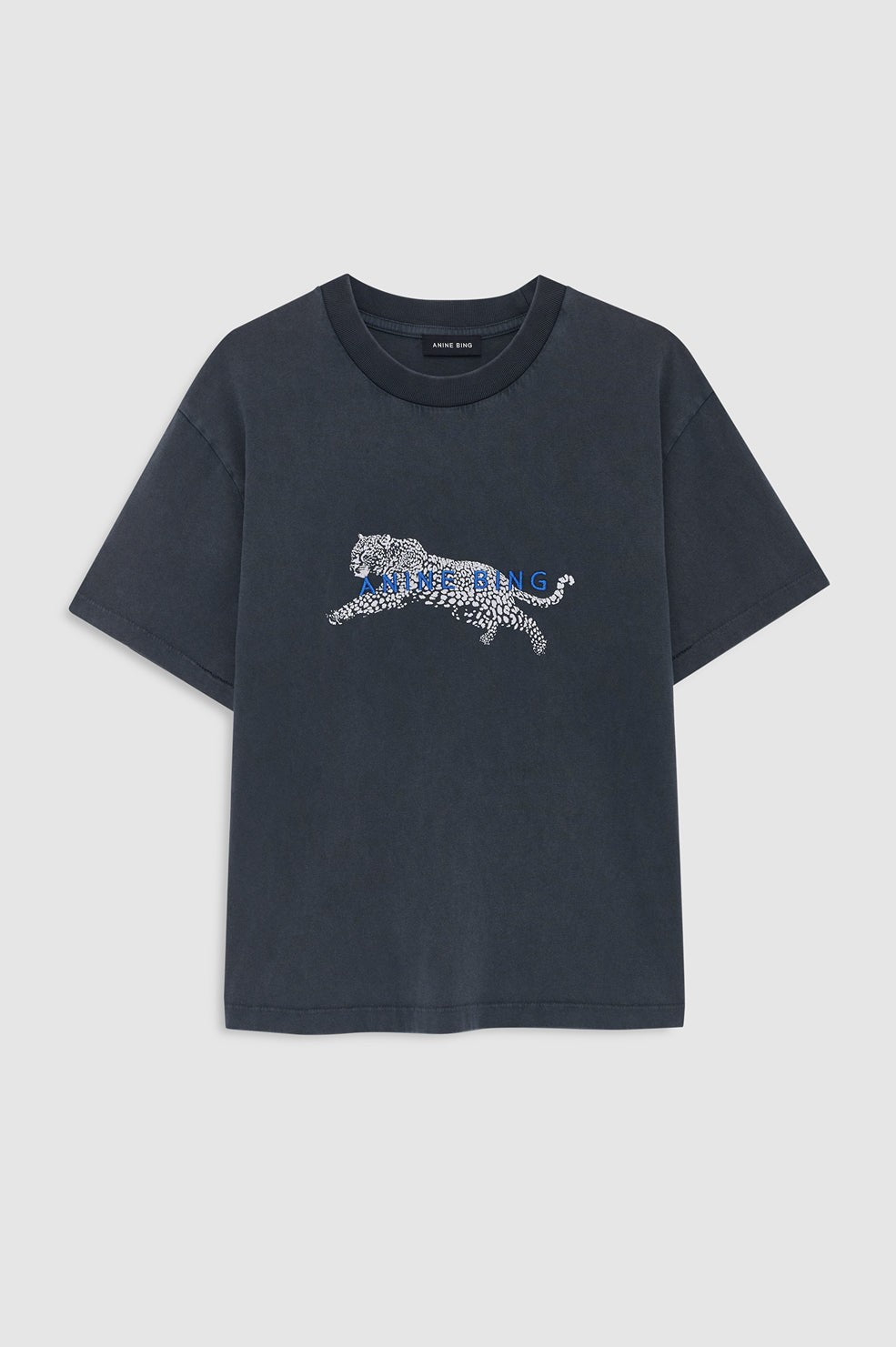 Cade Tee Leopard - Washed Black