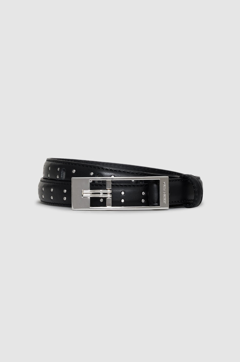 Elly Belt Studs Smooth Leather - Black