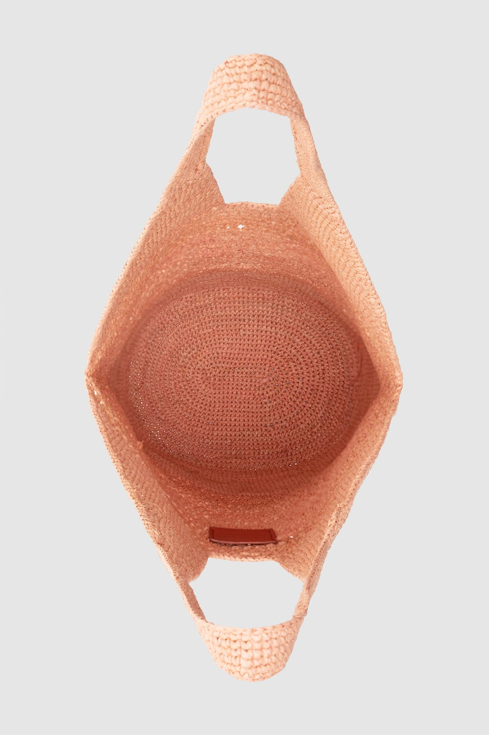 Leah Logo Hobo Raffia - Blush