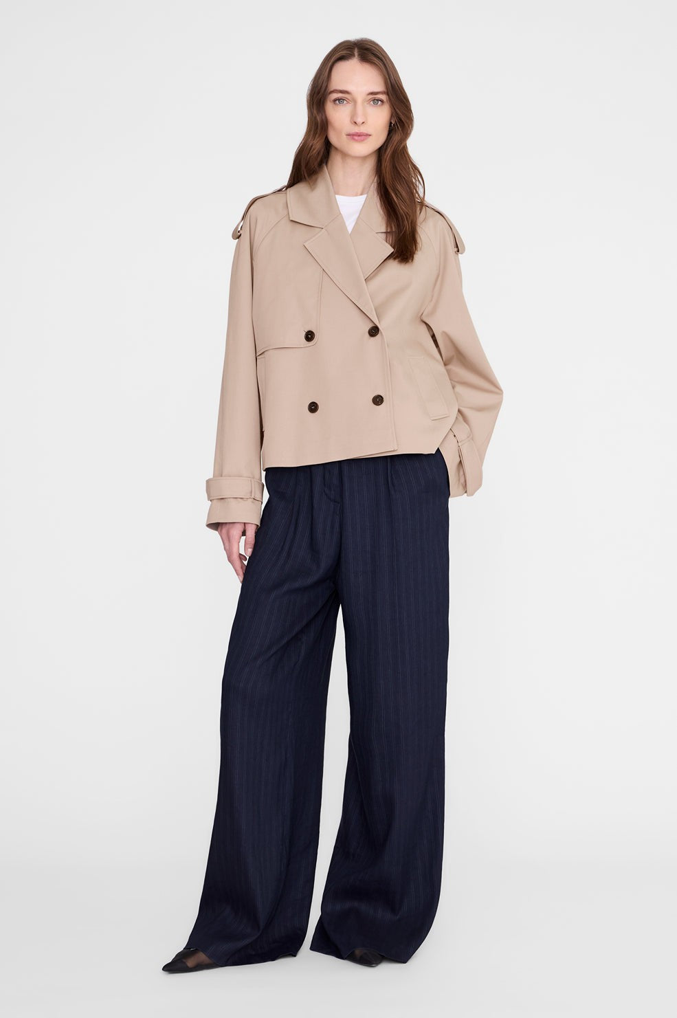 Rickie Cropped Trench - Beige