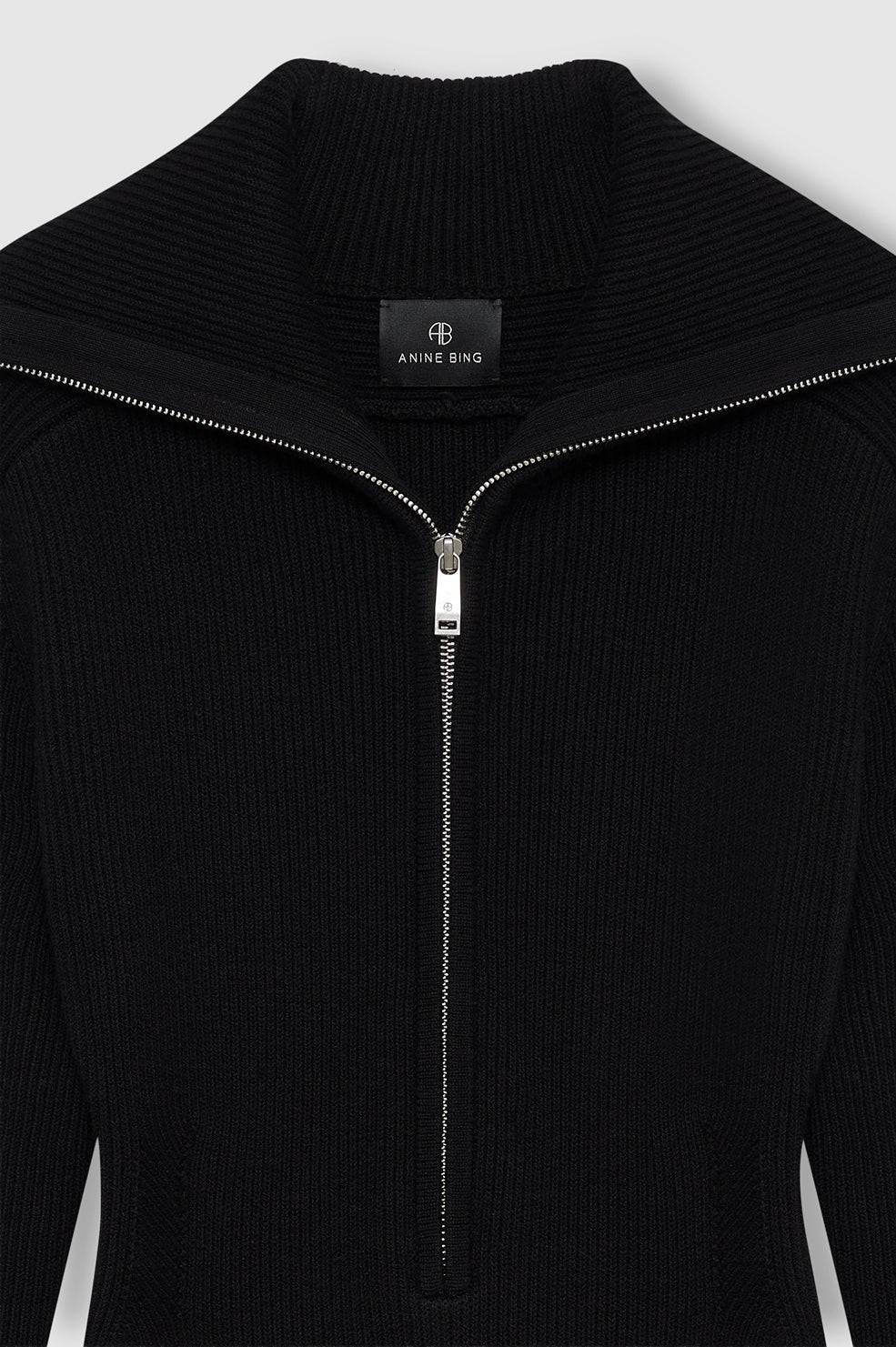 June Trucker Collar Dress - Black