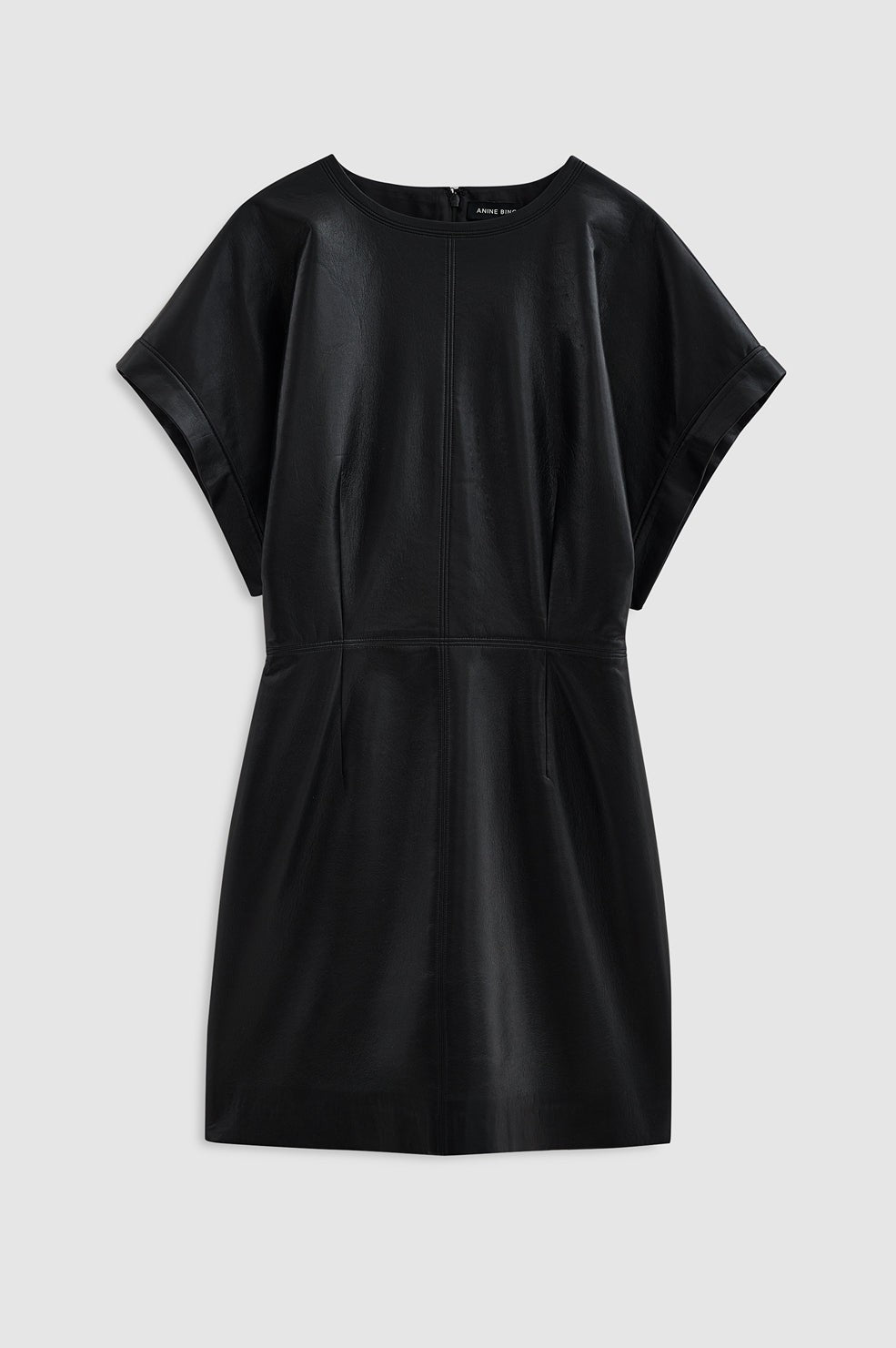 Zelie Dress - Black Recycled Leather