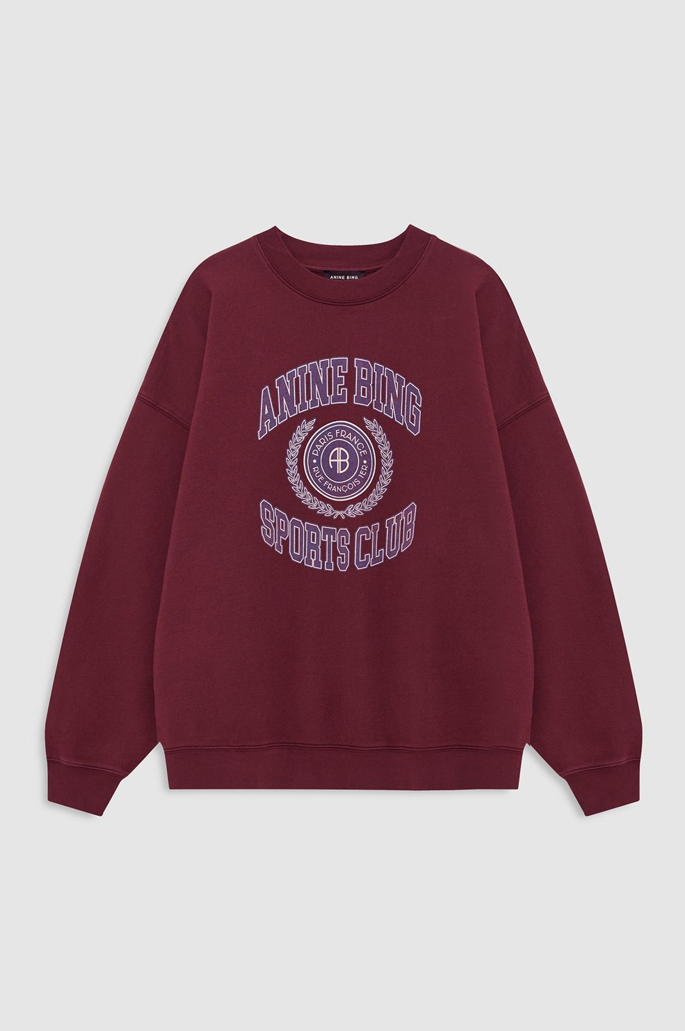 Miles Sweatshirt Collegiate - Burgundy