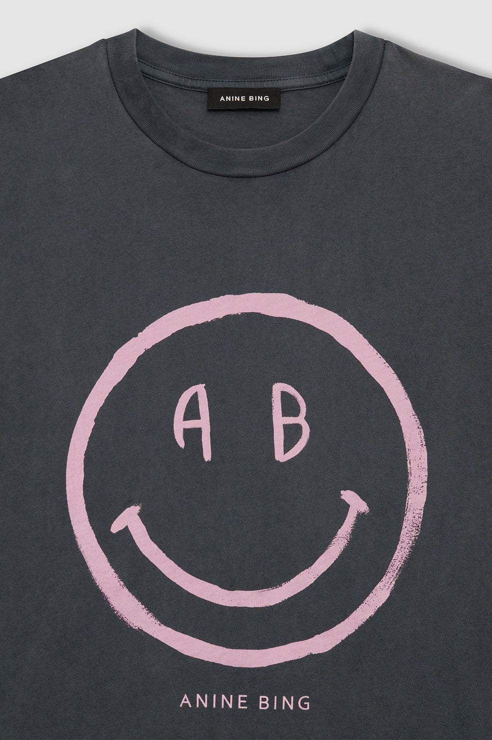 Cade Tee Smiley - Washed Grey