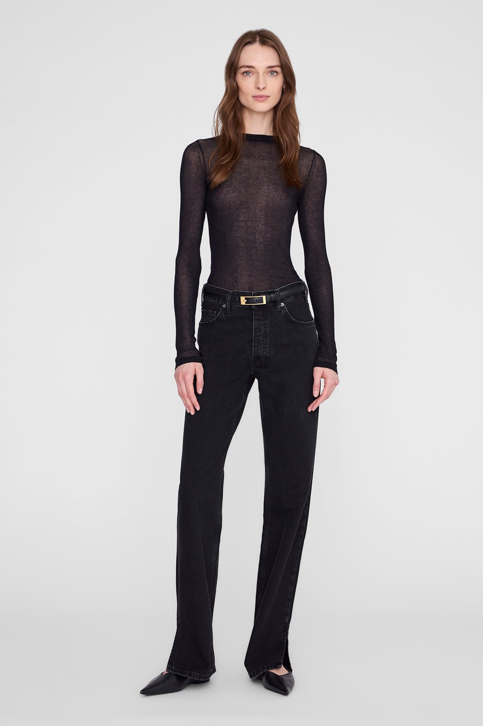 Elly Belt Smooth Leather - Black
