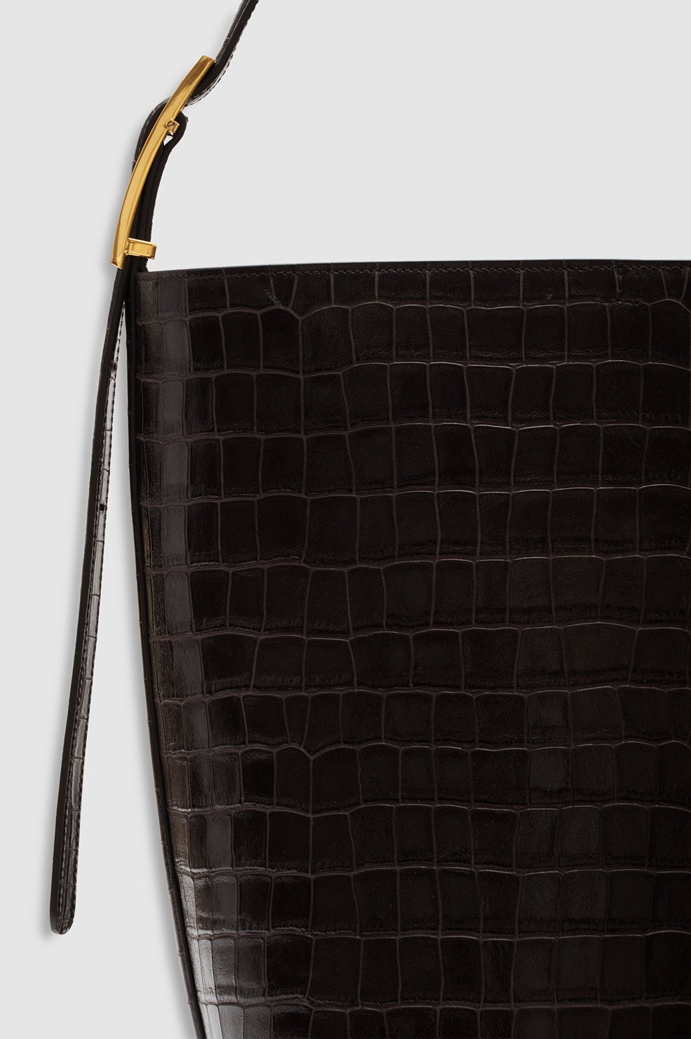 Elly Bucket Bag Embossed - Dark Brown