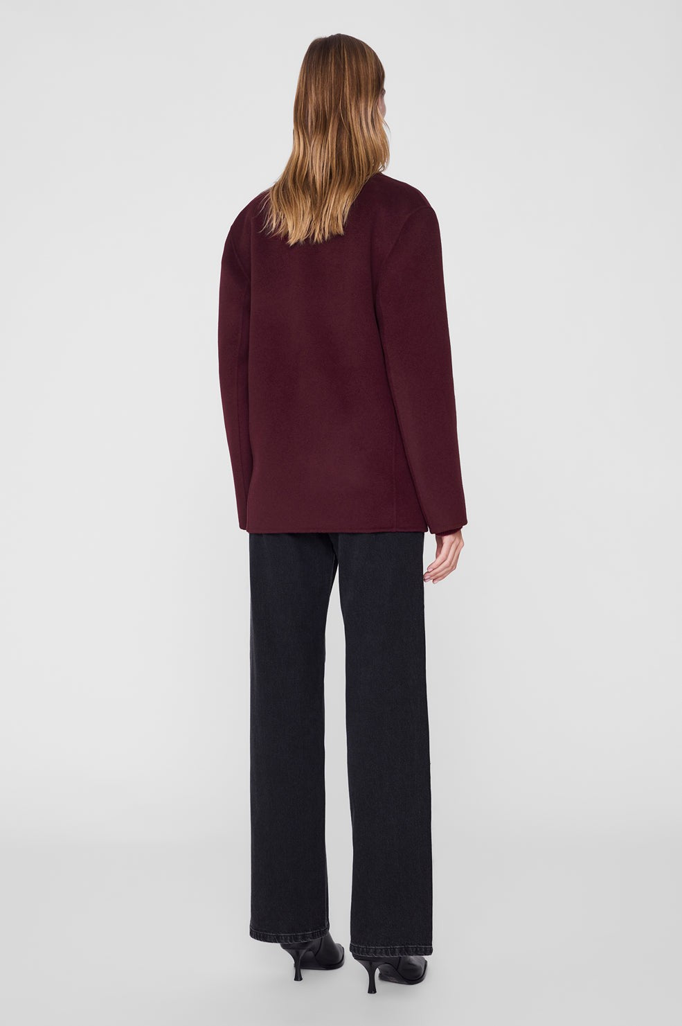 Quinn Blazer - Burgundy Cashmere Blend