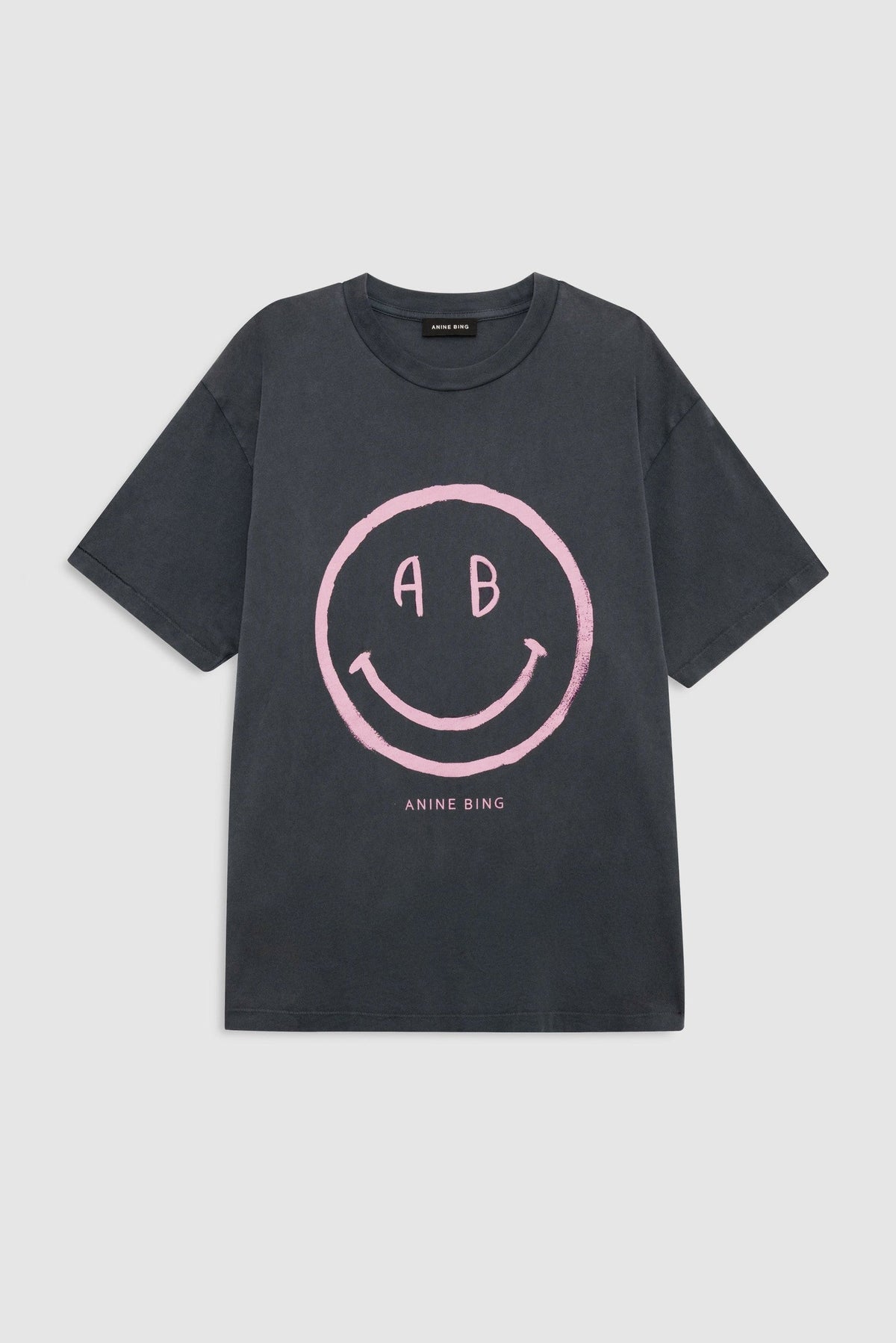 Cade Tee Smiley - Washed Grey