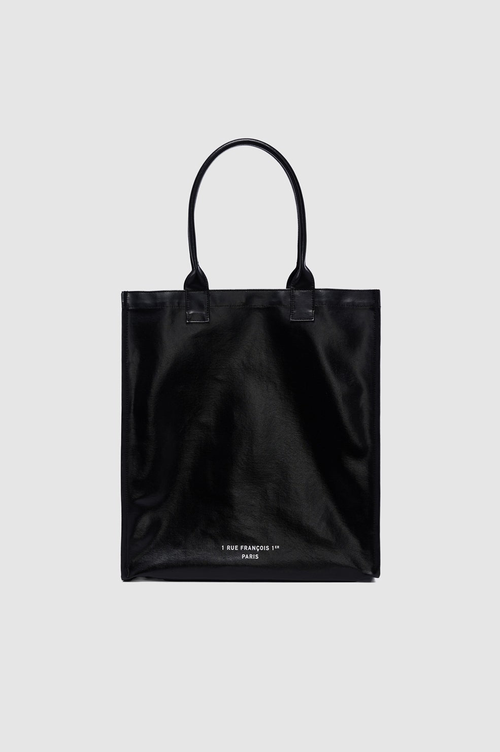 Leonie Coated Canvas Tote - Black