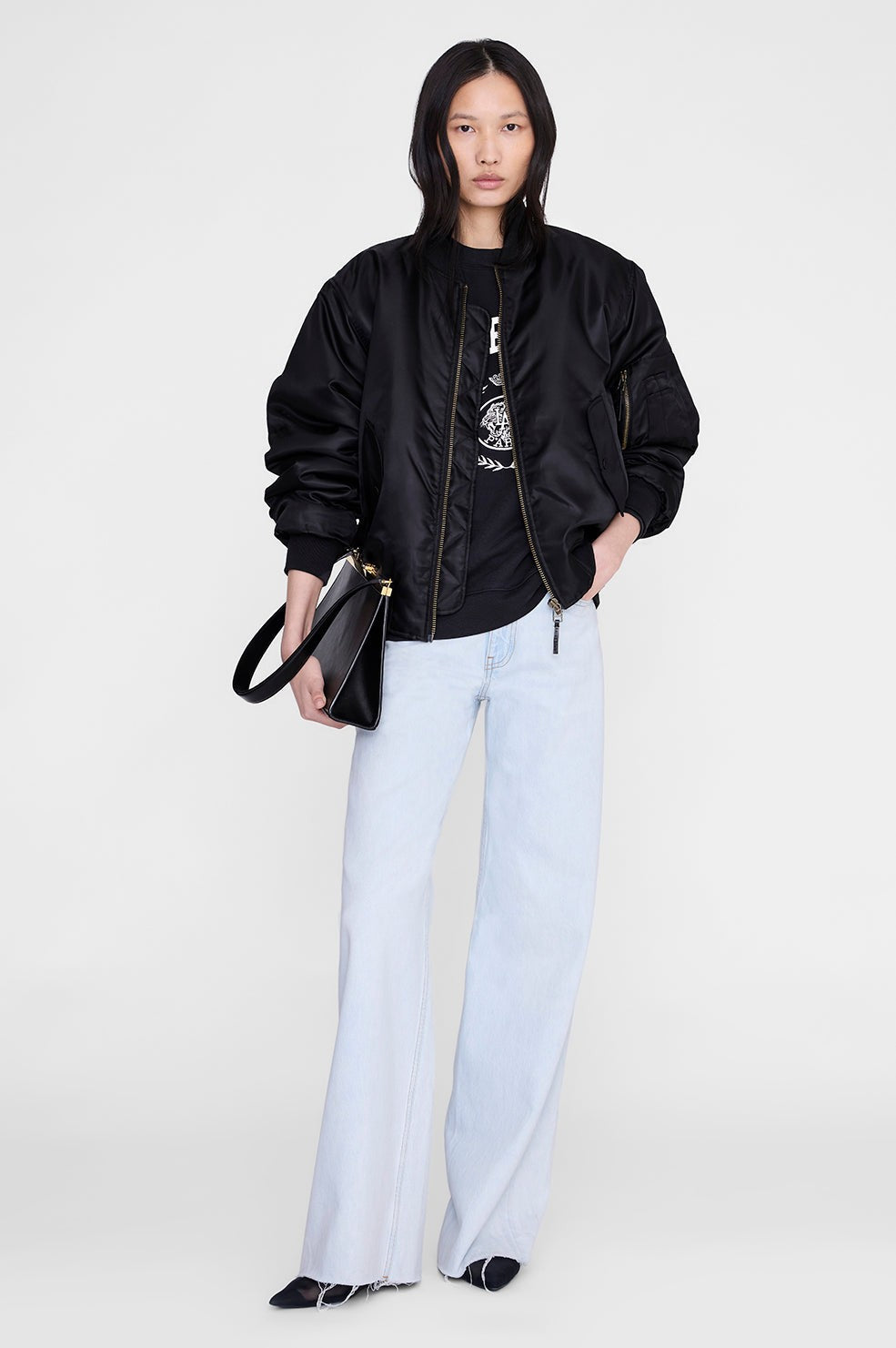 Miles Sweatshirt Collegiate - Vintage Black