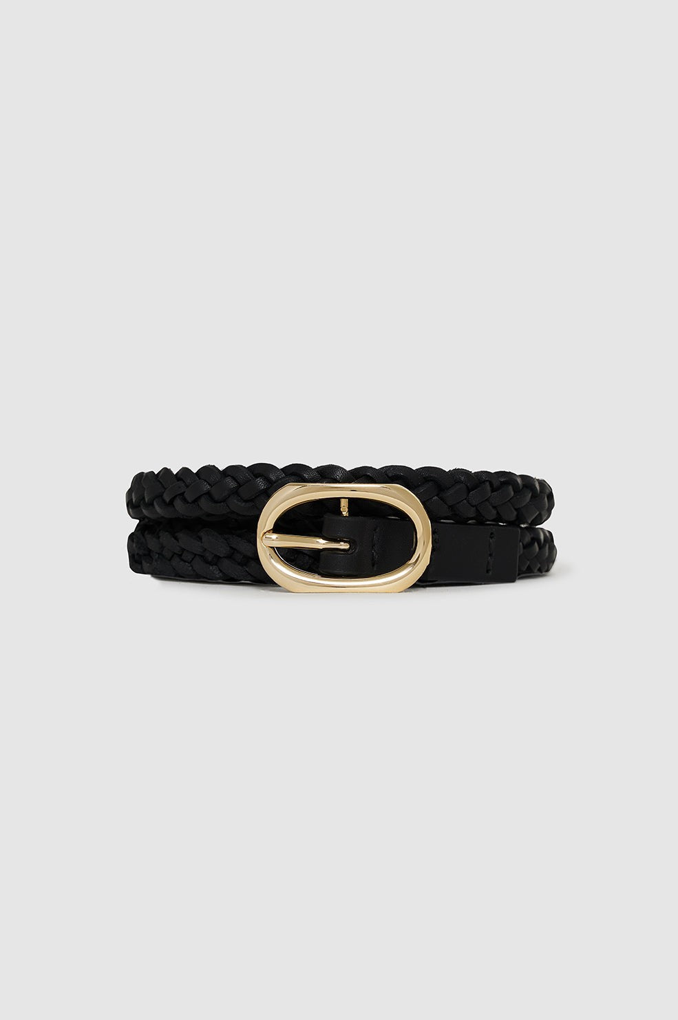Small Double Signature Link Belt Braided - Black