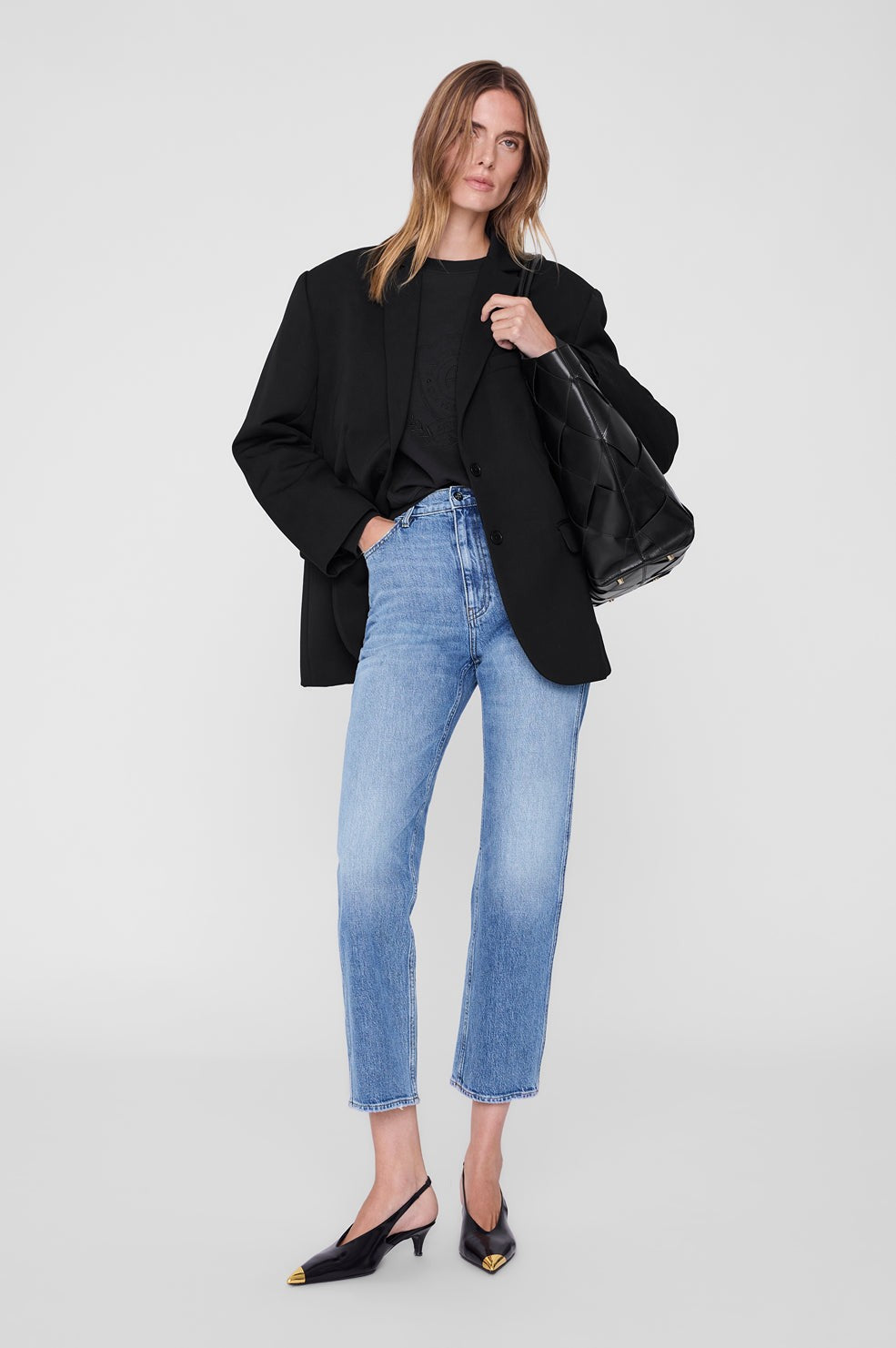 Harry Shrunken Signet Sweatshirt - Black