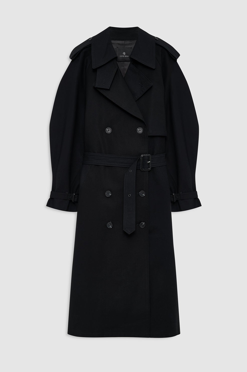 Pascale Maxi Trench - Black