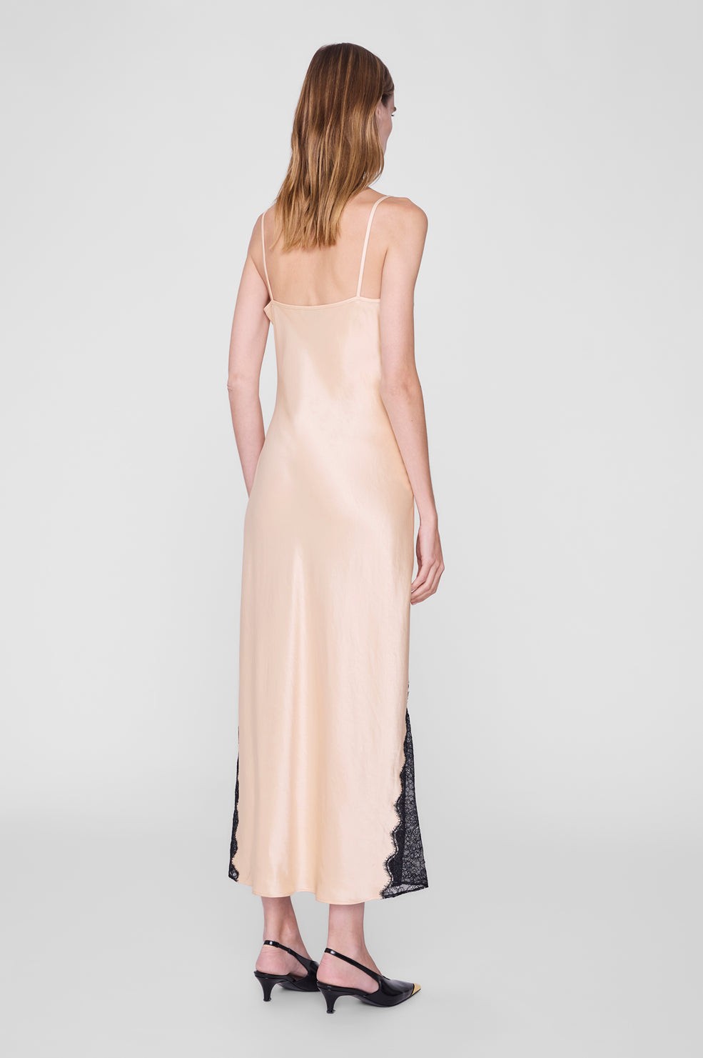 Judy Dress - Golden Beige And Black Lace