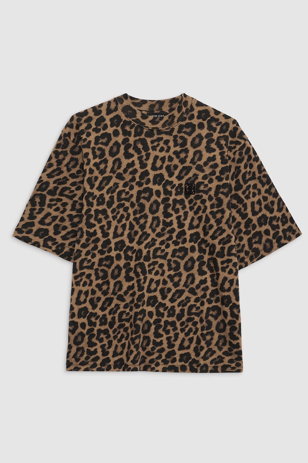 Avi Tee - Black And Brown Leopard