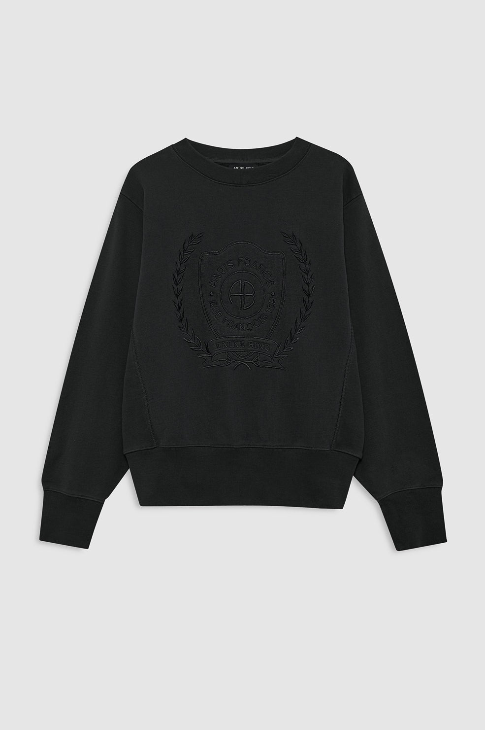 Harry Shrunken Signet Sweatshirt - Black