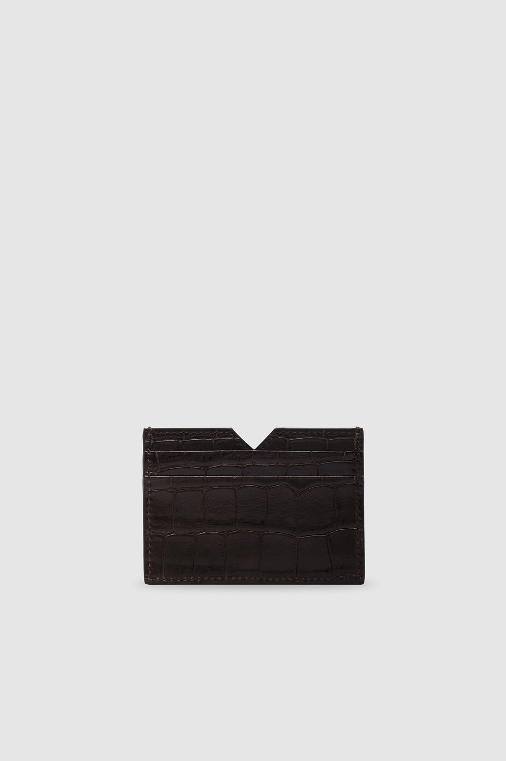 Calli Card Holder Embossed - Dark Brown