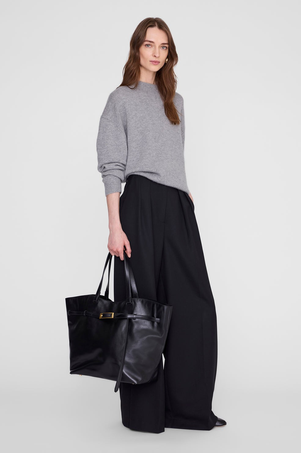 Elly Tote Grained Leather - Black