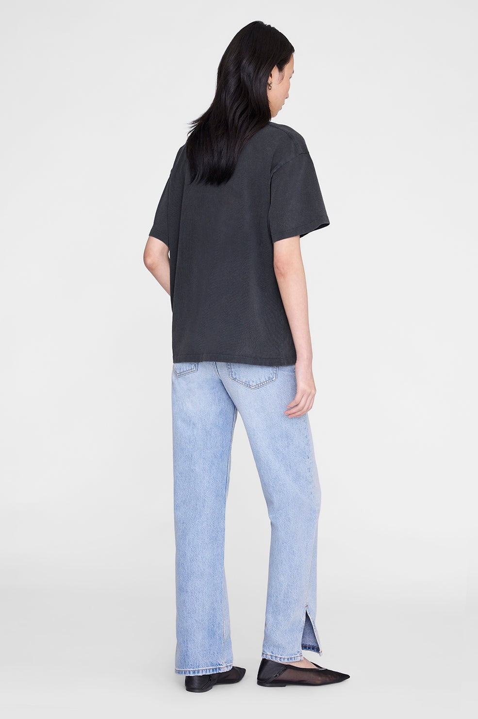 Cade Tee Melrose Stencil - Washed Black