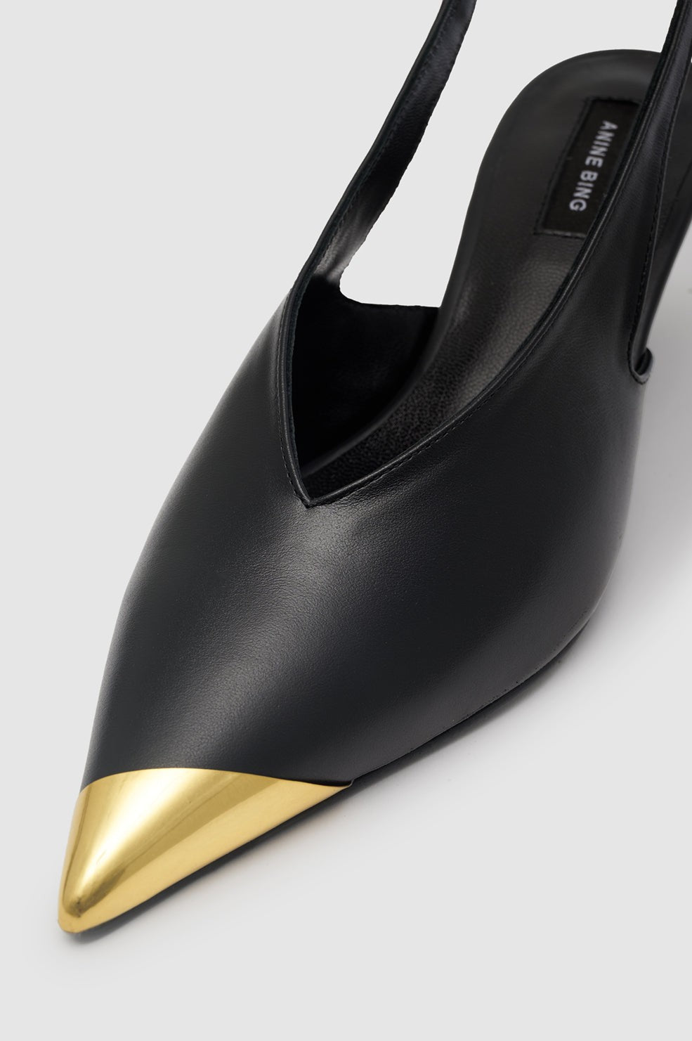 Nelly Slingback Metal Toe - Black