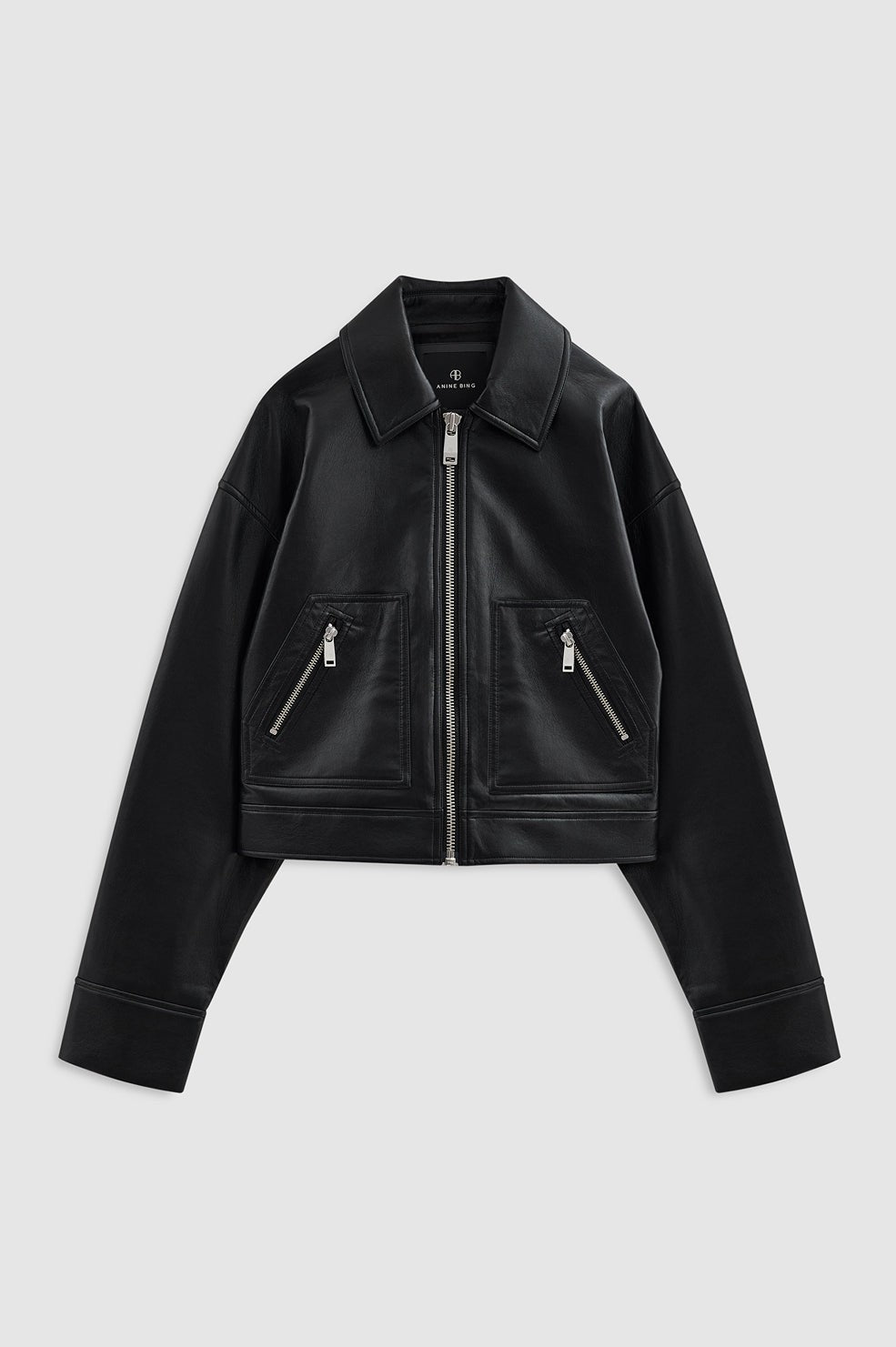 Assan Jacket - Black Recycled Leather