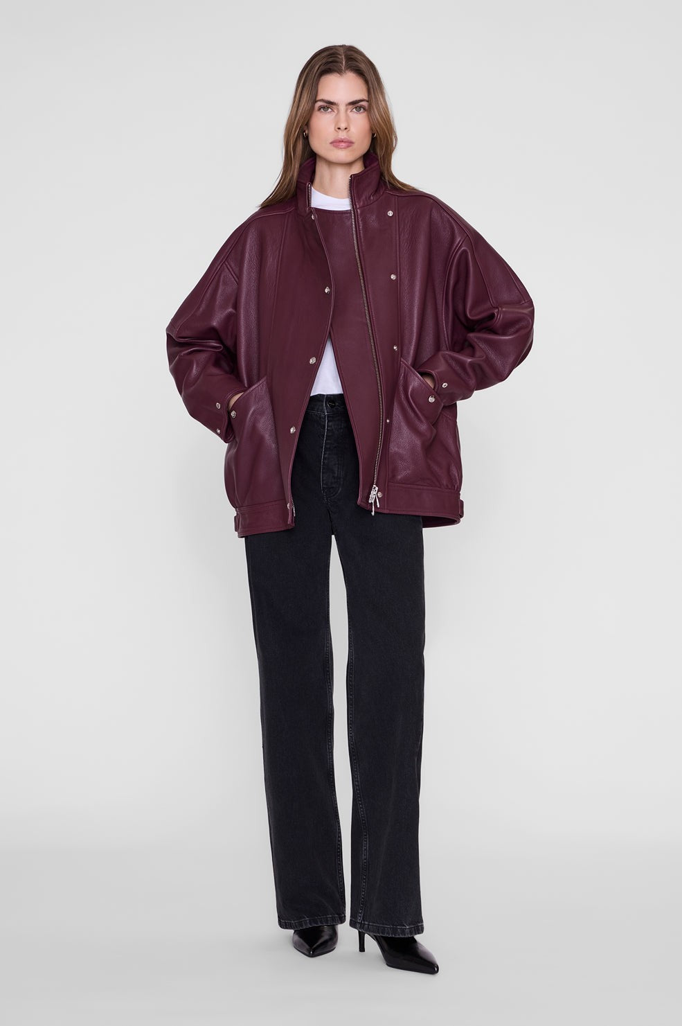 Sandy Jacket - Burgundy Leather