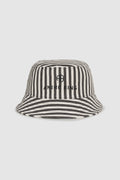 Nicks Bucket Hat - White And Black Stripe
