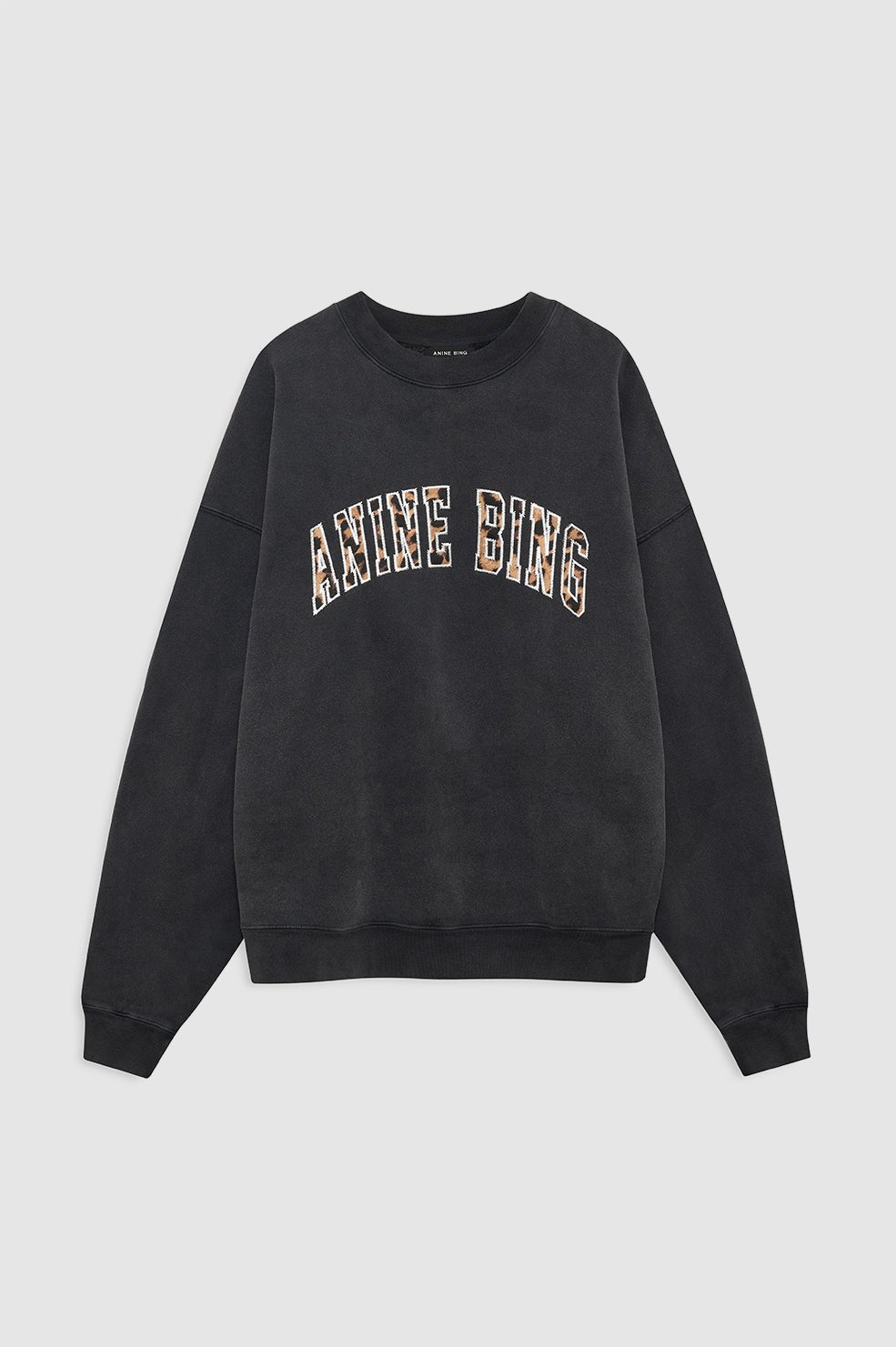 Miles Sweatshirt Anine Bing Leopard - Washed Black