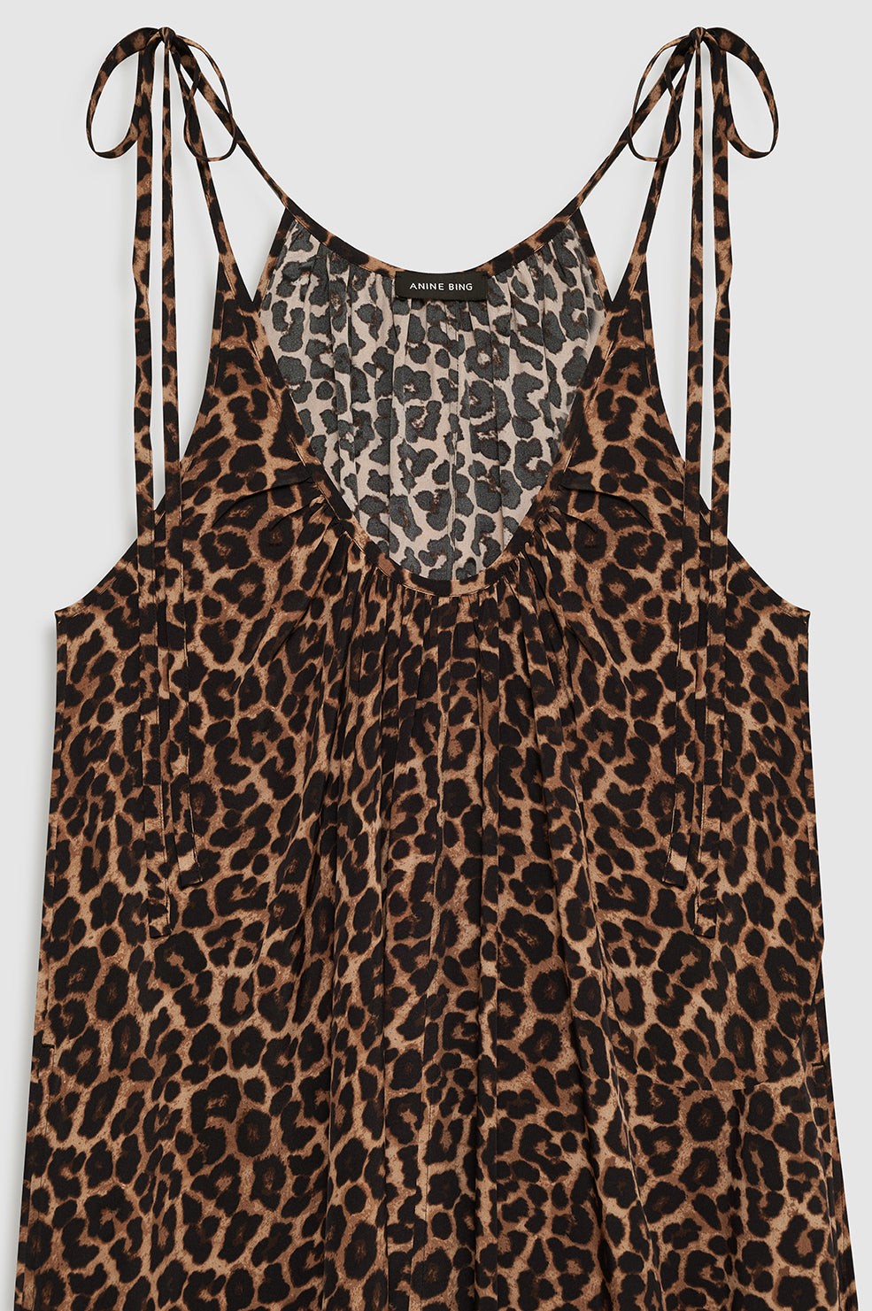 Flora Dress - Black And Brown Leopard