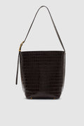 Elly Bucket Bag Embossed - Dark Brown