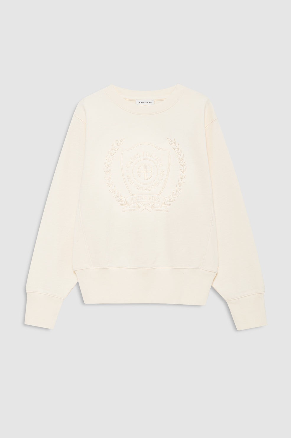 Harry Shrunken Signet Sweatshirt - Ecru