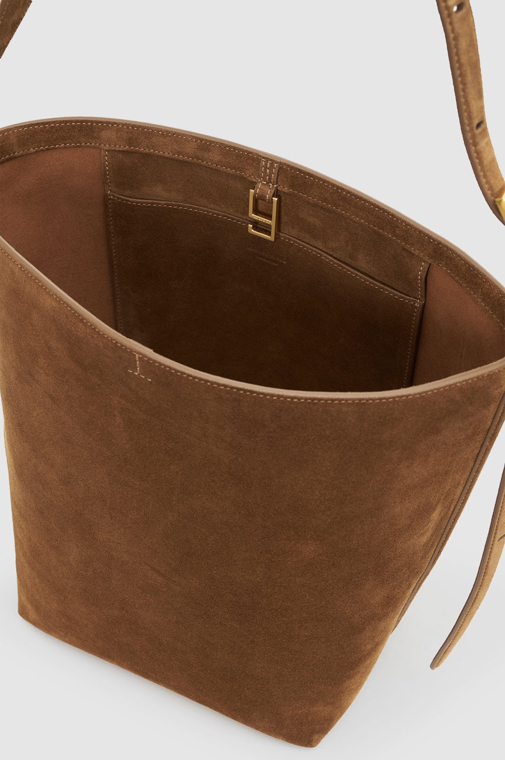 Elly Bucket Bag Suede - Tobacco