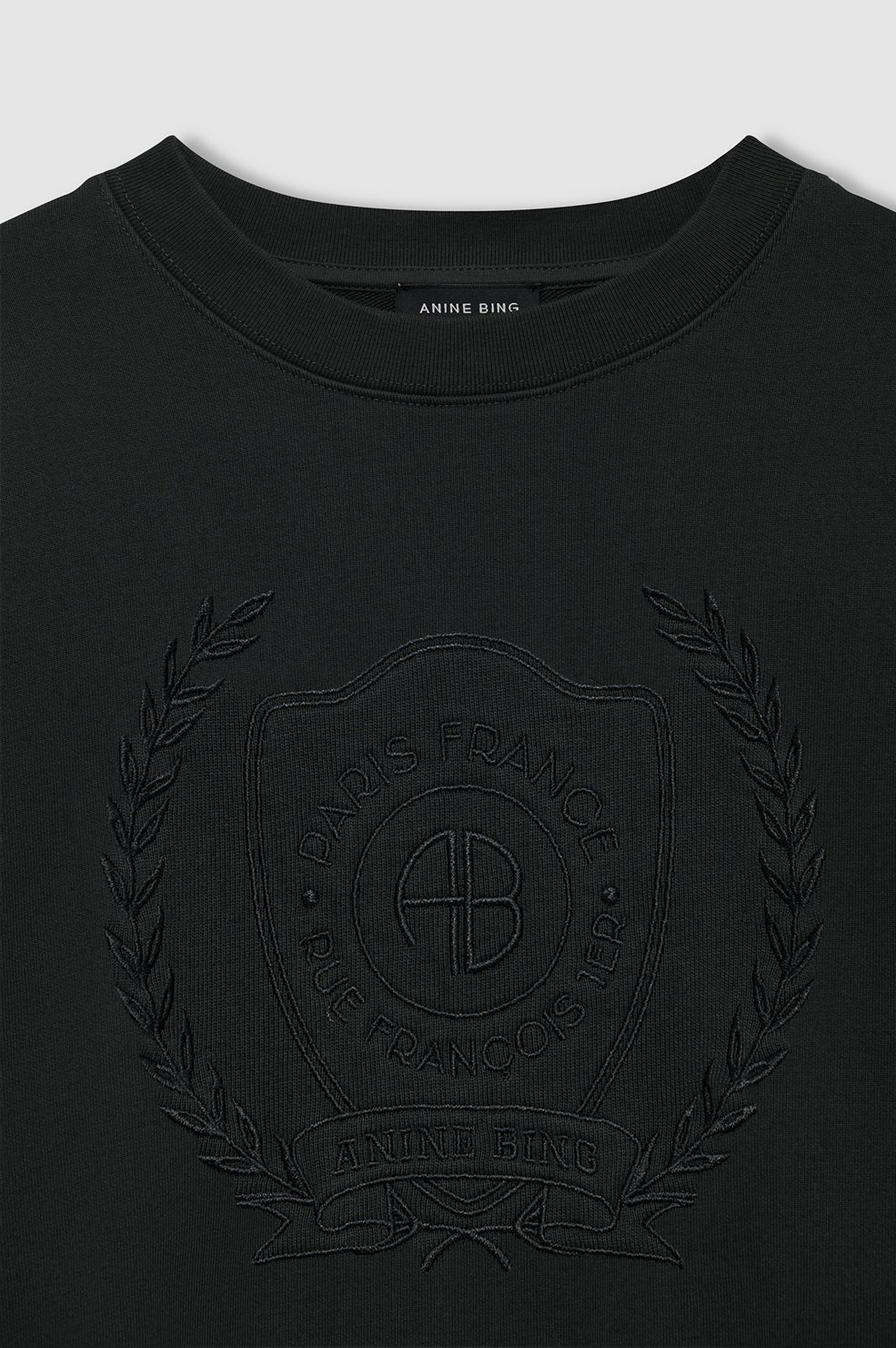 Harry Shrunken Signet Sweatshirt - Black