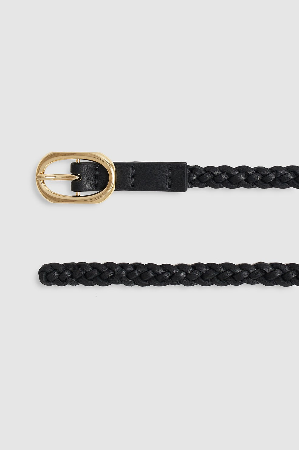 Small Double Signature Link Belt Braided - Black
