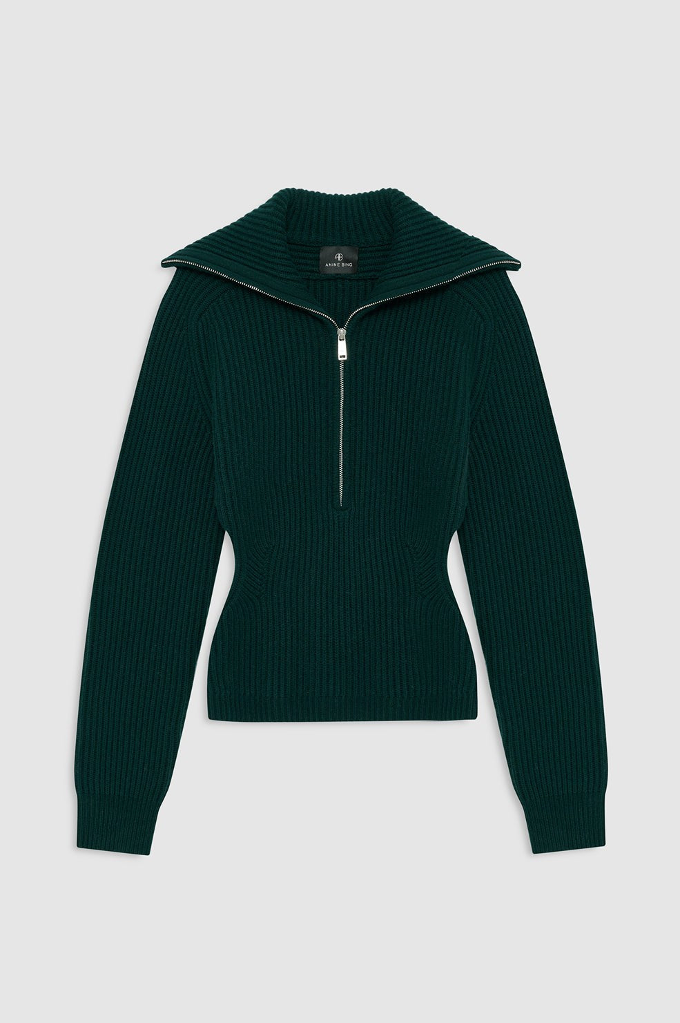 June Trucker Collar Sweater - Deep Emerald