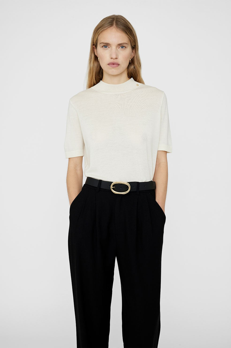 Signature Link Belt - Black With Gold