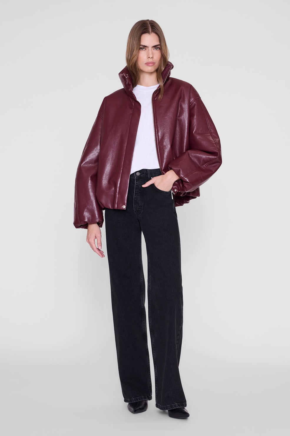 Cyrus Jacket - Burgundy Recycled Leather