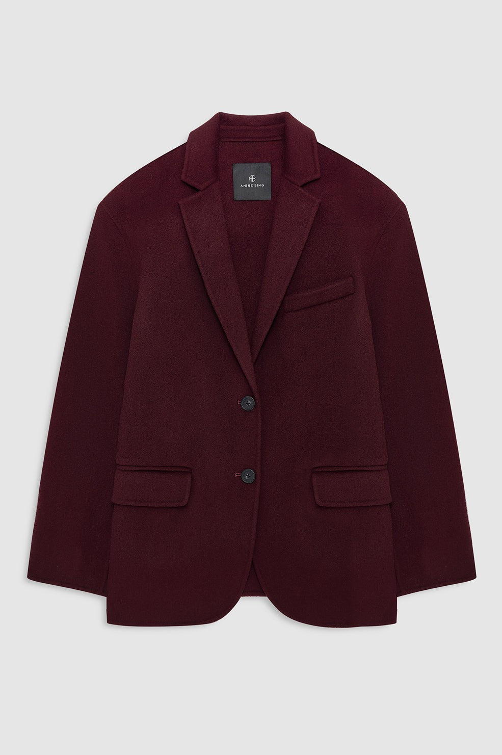 Quinn Blazer - Burgundy Cashmere Blend