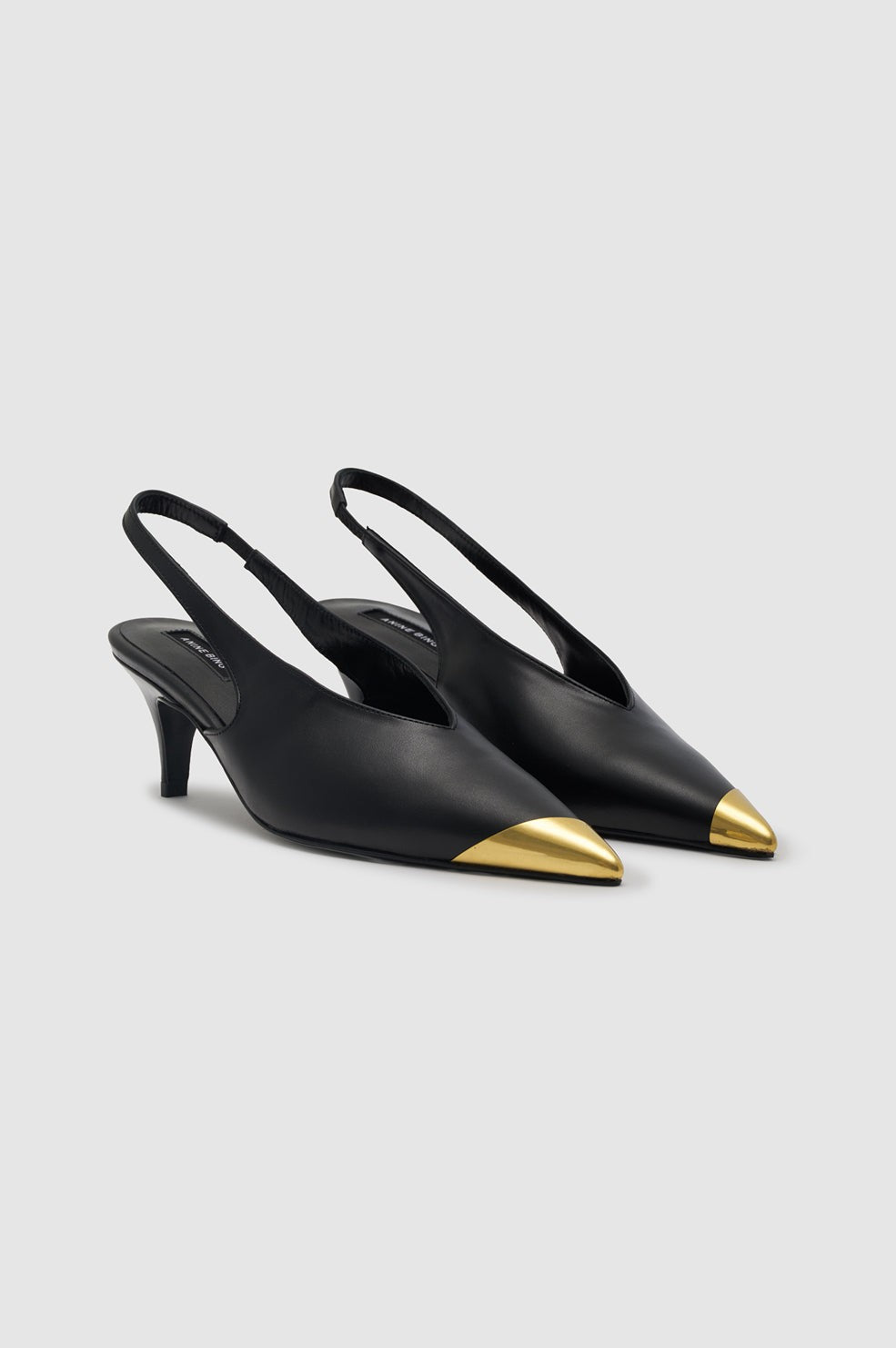 Nelly Slingback Metal Toe - Black