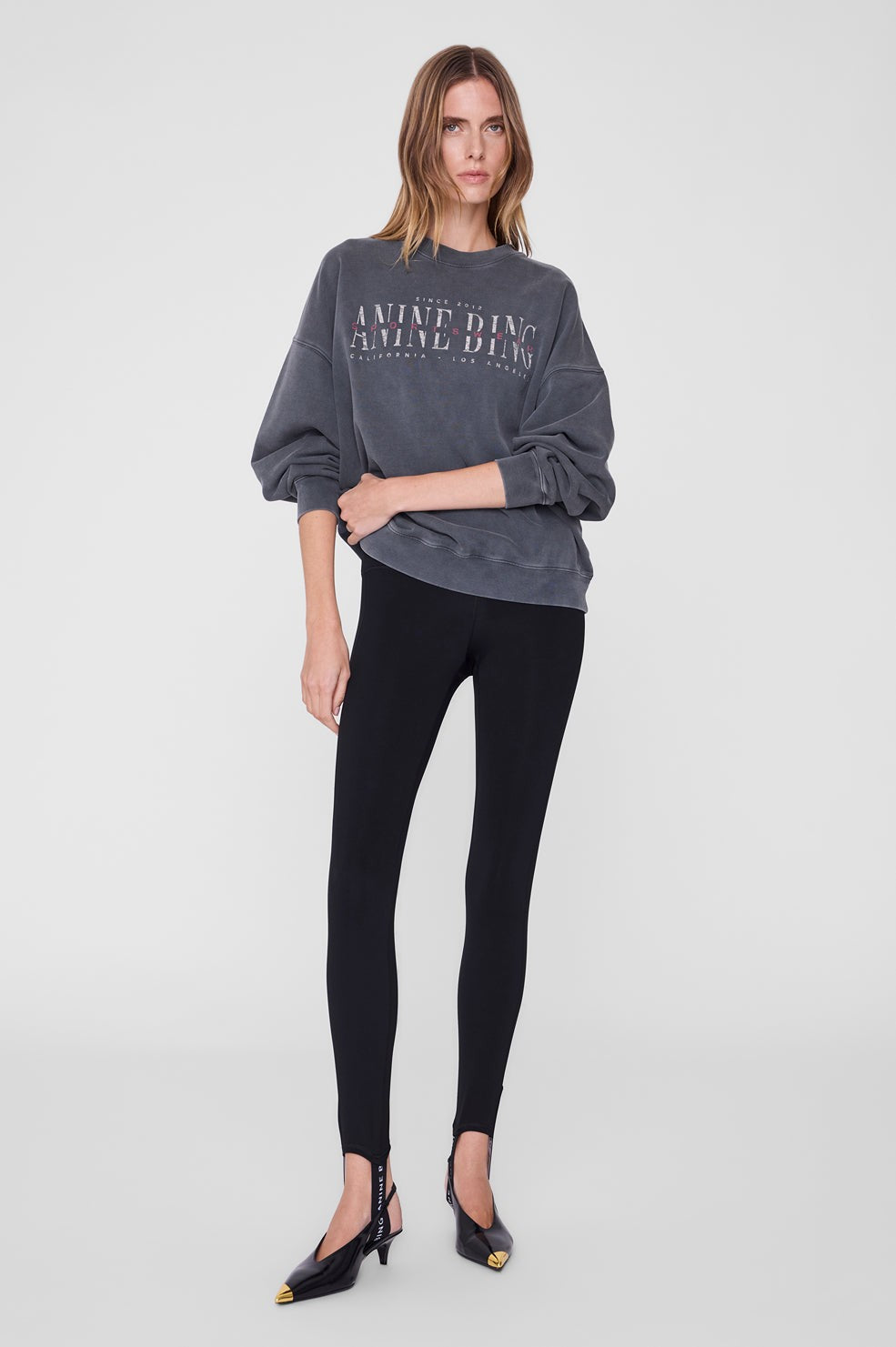 Miles Sweatshirt Sport Club - Washed Black