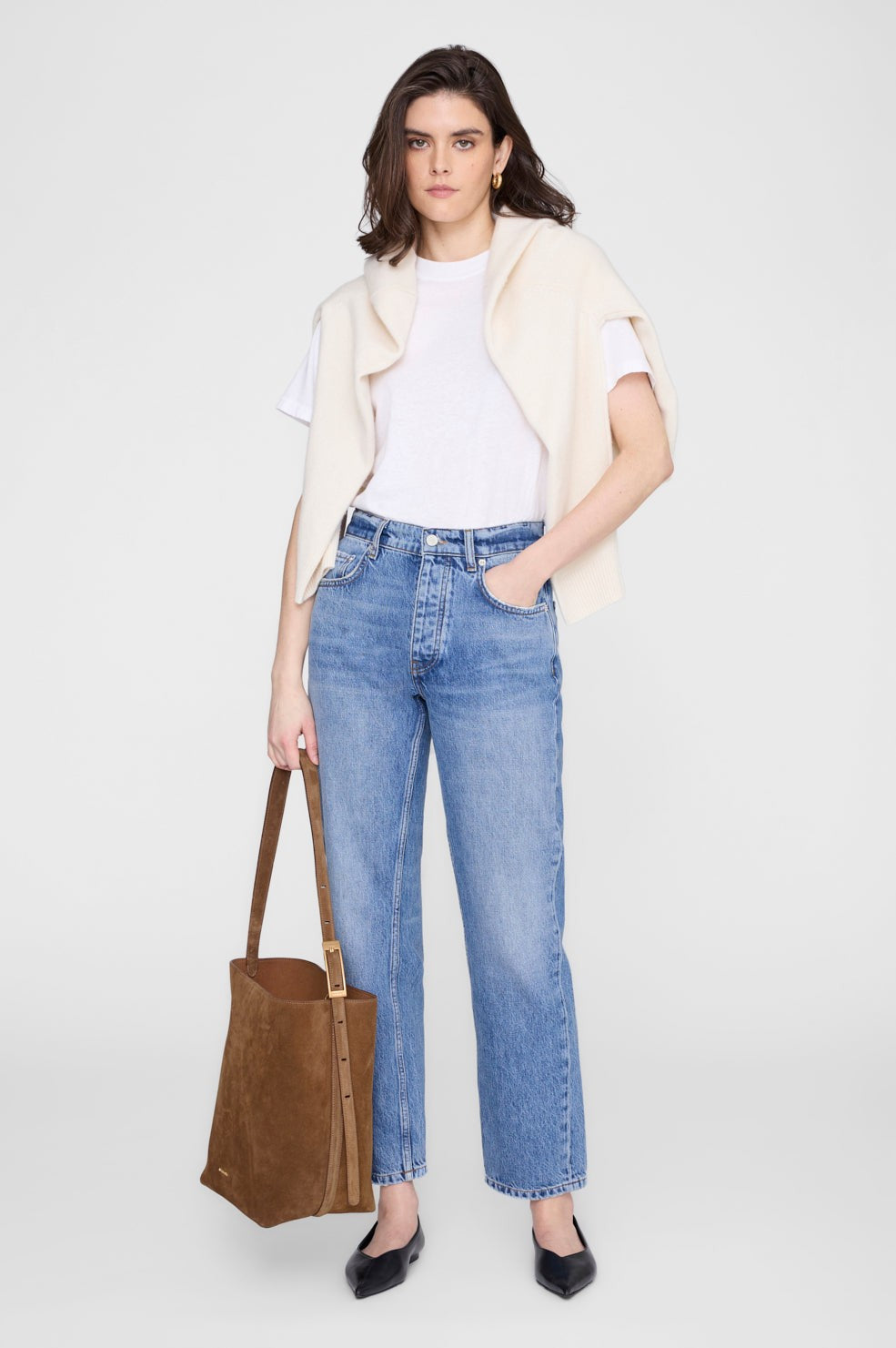 Elly Bucket Bag Suede - Tobacco