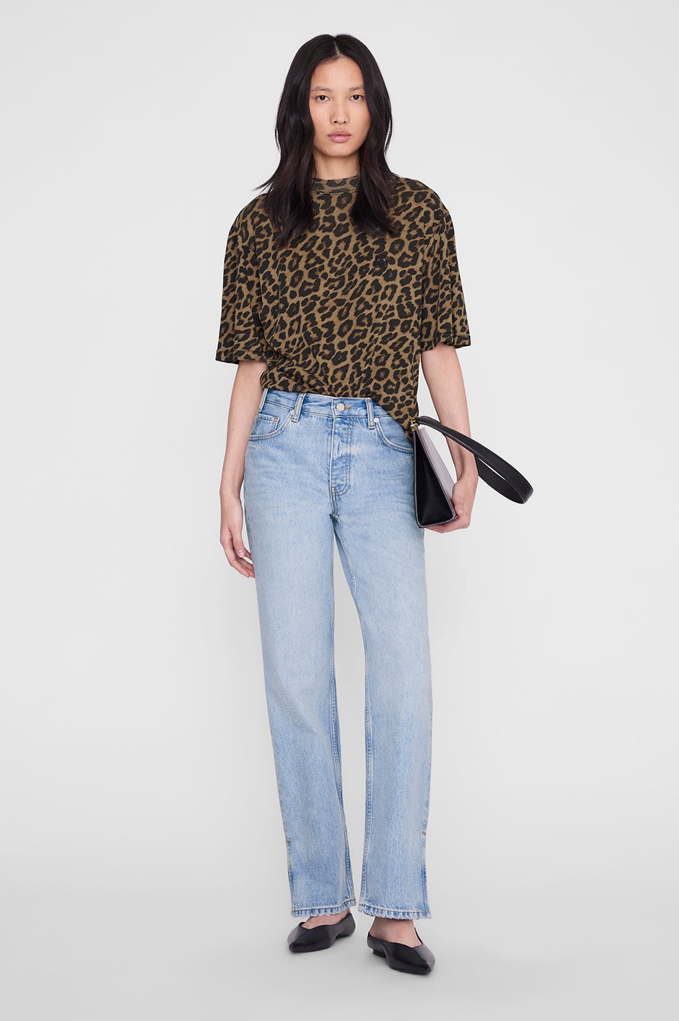 Avi Tee - Black And Brown Leopard