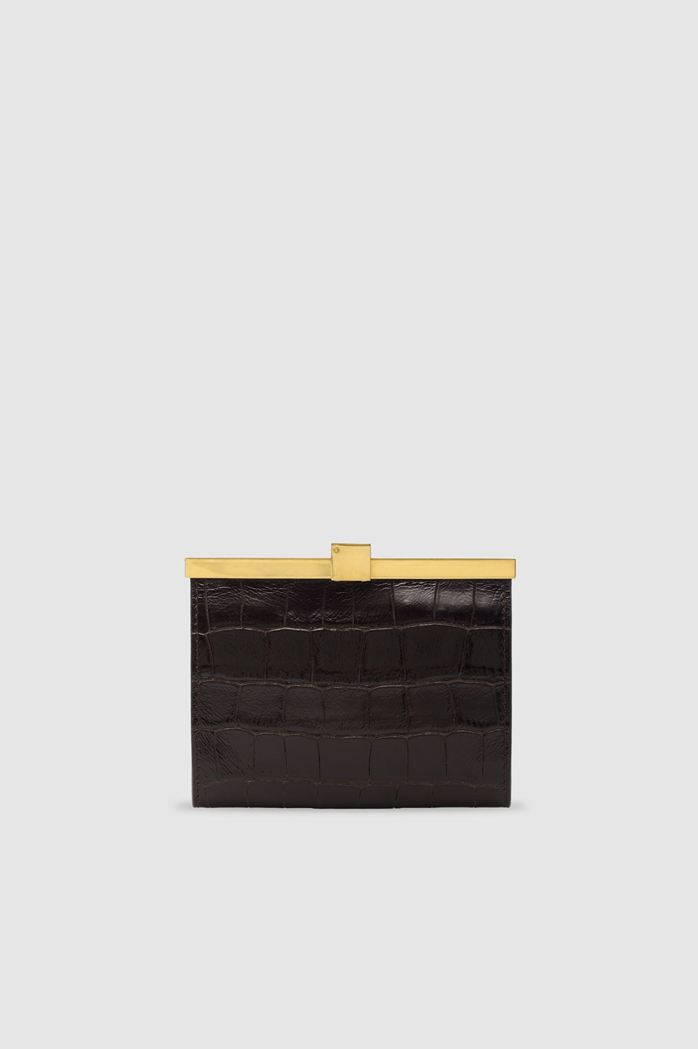 Anine Wallet Embossed - Dark Brown