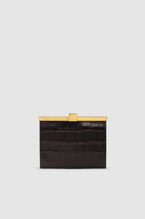 Anine Wallet Embossed - Dark Brown