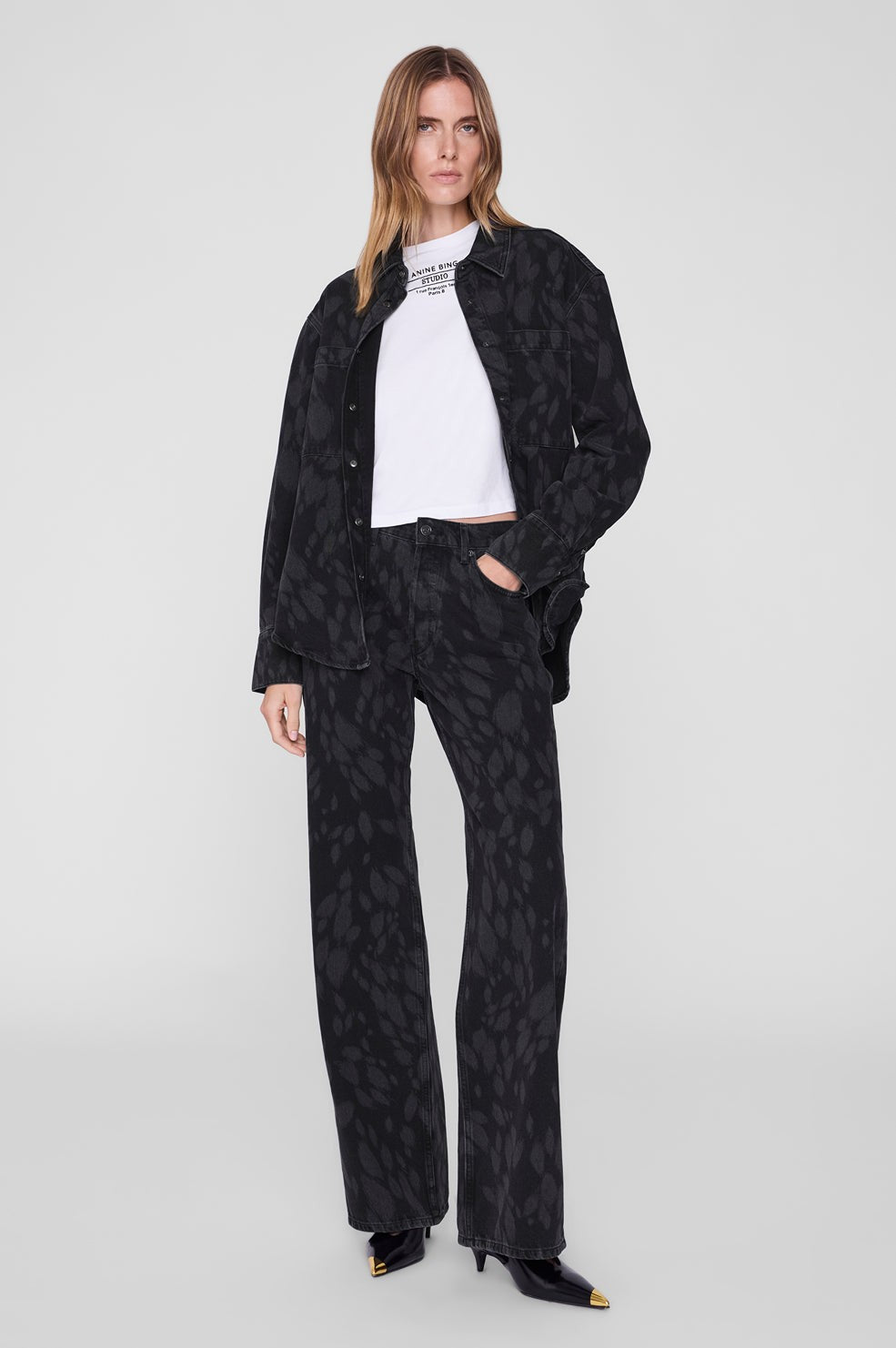 Hugh Jean 34" - Abstract Washed Black