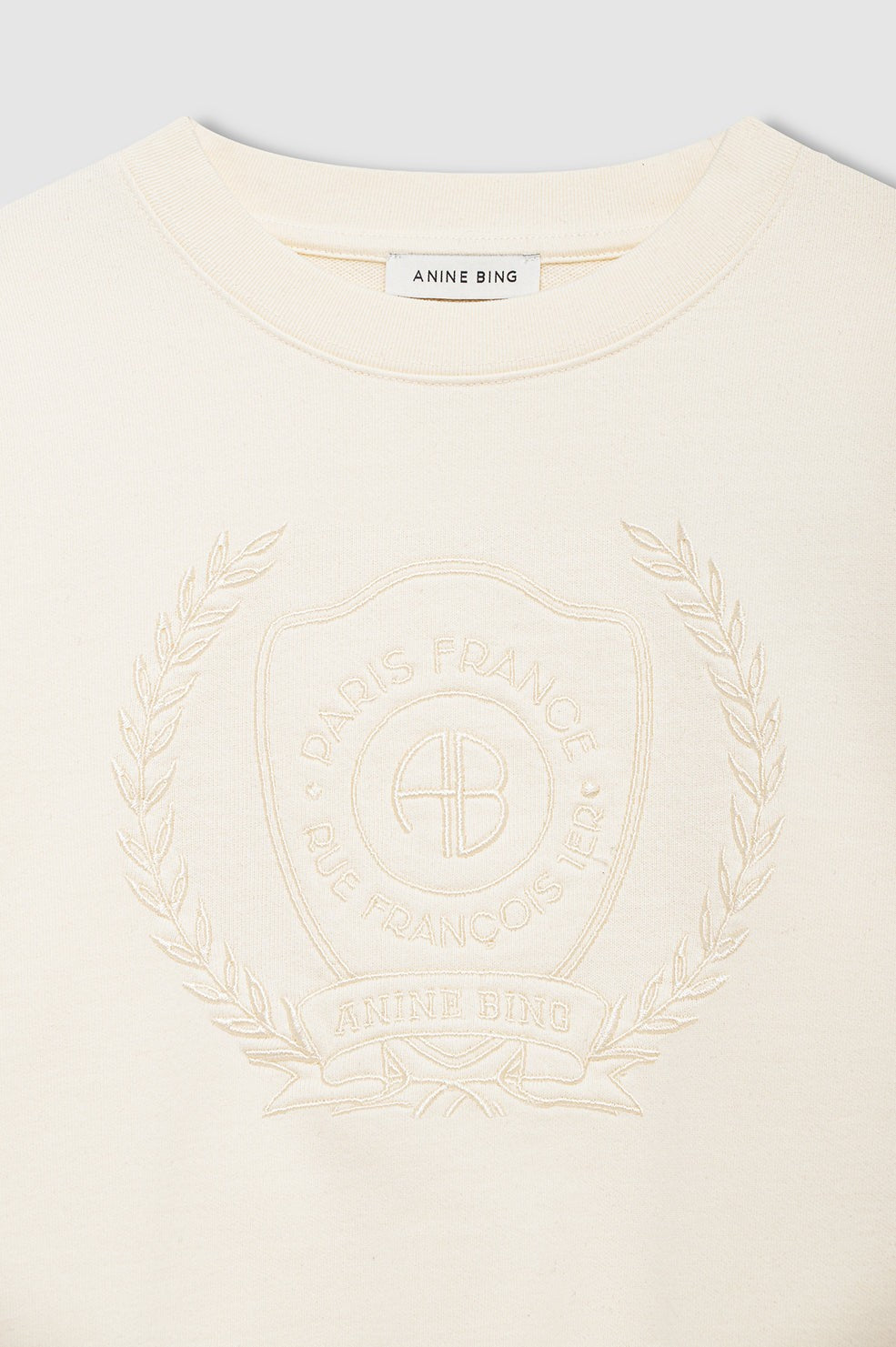 Harry Shrunken Signet Sweatshirt - Ecru