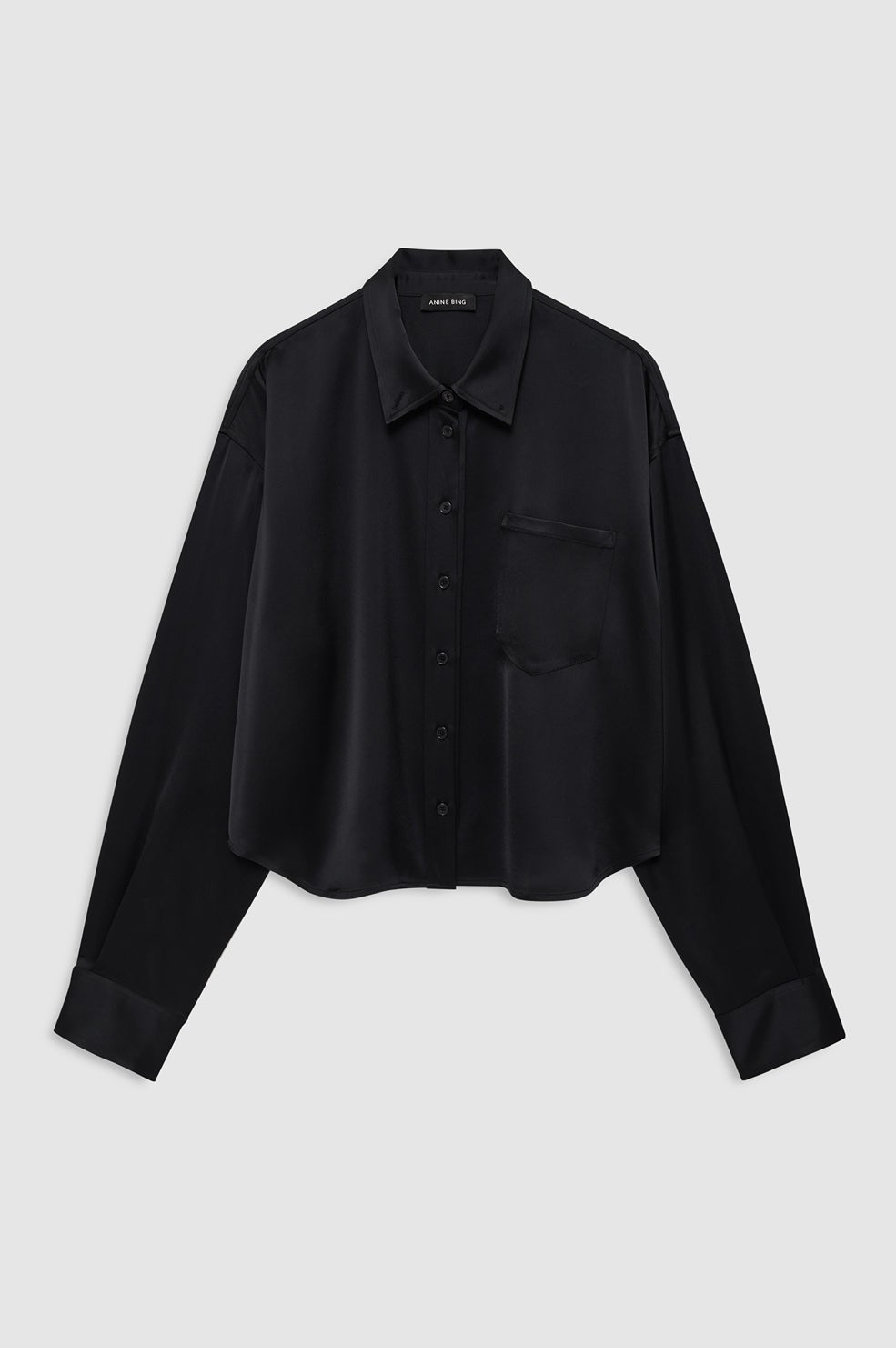 Scott Cropped Shirt - Black